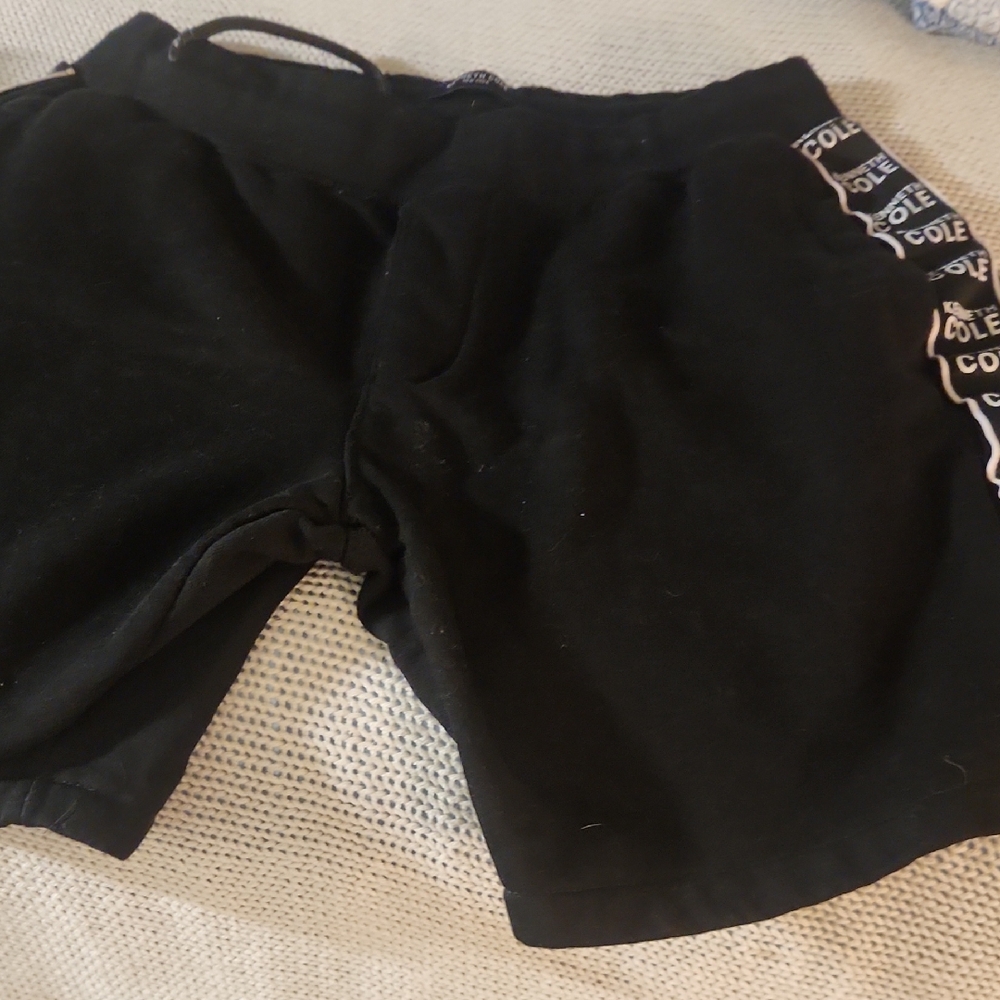 Kenneth Cole Black Flat Front Men Shorts